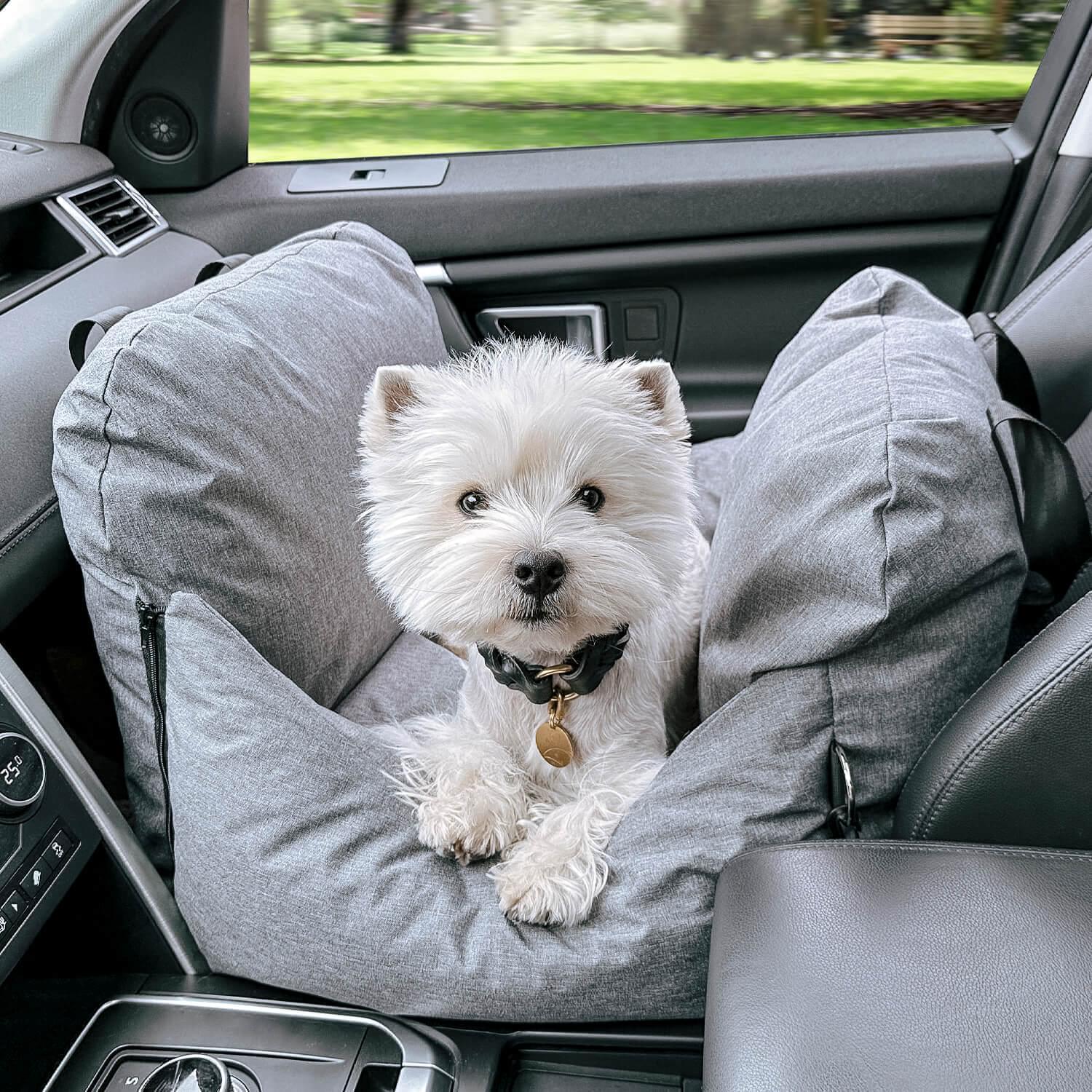 UltraSoft Large Dog Car Bed Grey Standard Single