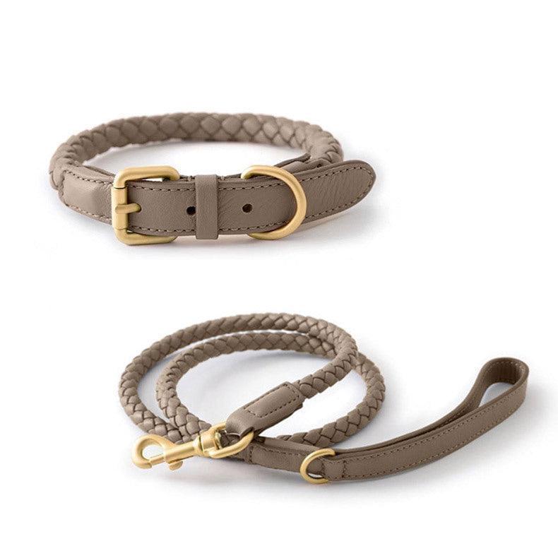 Premium Handcrafted Leather Dog Collar Kit Dim Grey