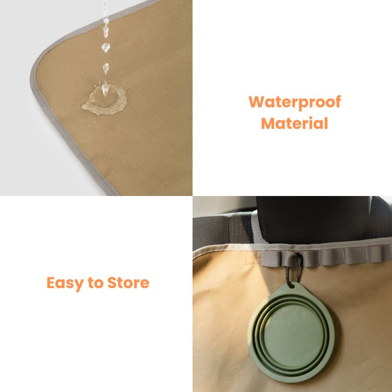 UrbanTrail multifunctional dog car seat protector - waterproof material & easy storage for pet travel