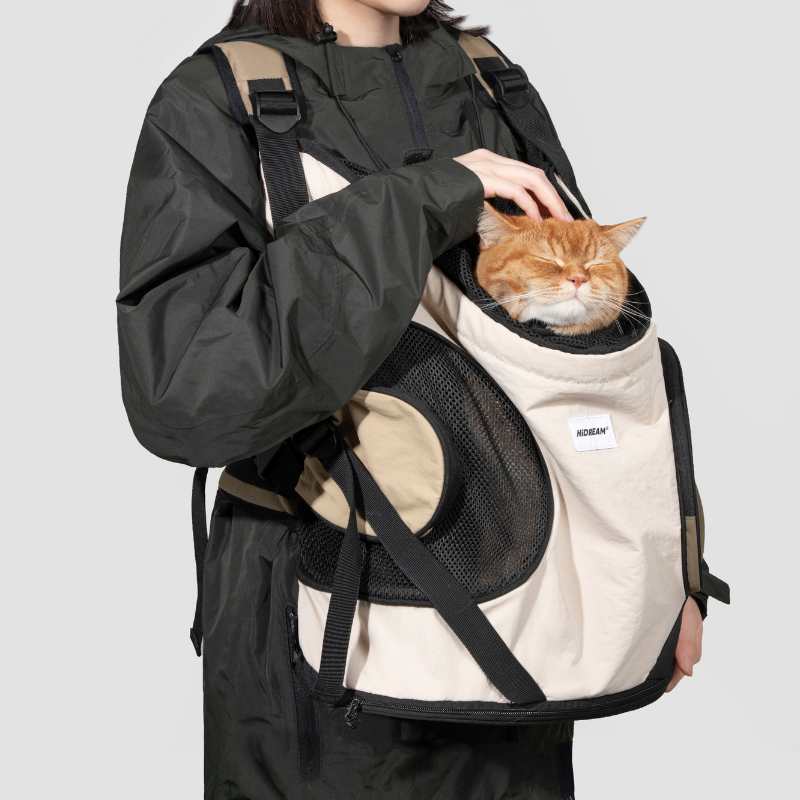 CuddleBaby Front Pet Carrier Backpack Pro Almond