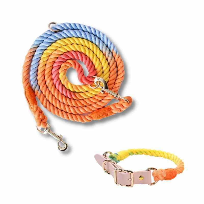 Versatile Hands-Free Dog Walking Kit Lead & Collar Sugar