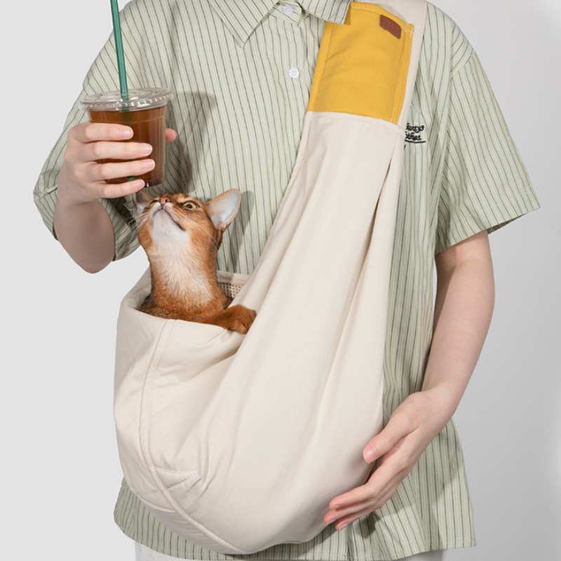 Superlight Pet Sling Carrier Bag Almond Air