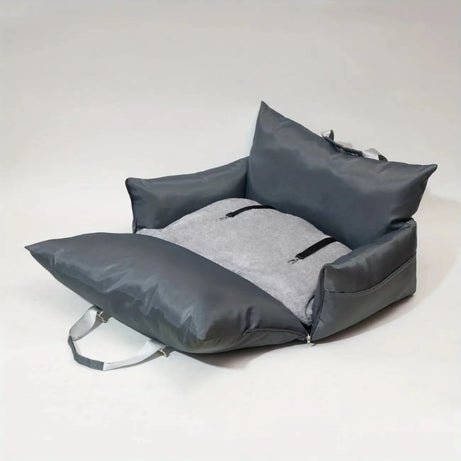 Vibrant Waterproof Large Dog Car Seat Large Two-Row Space Grey
