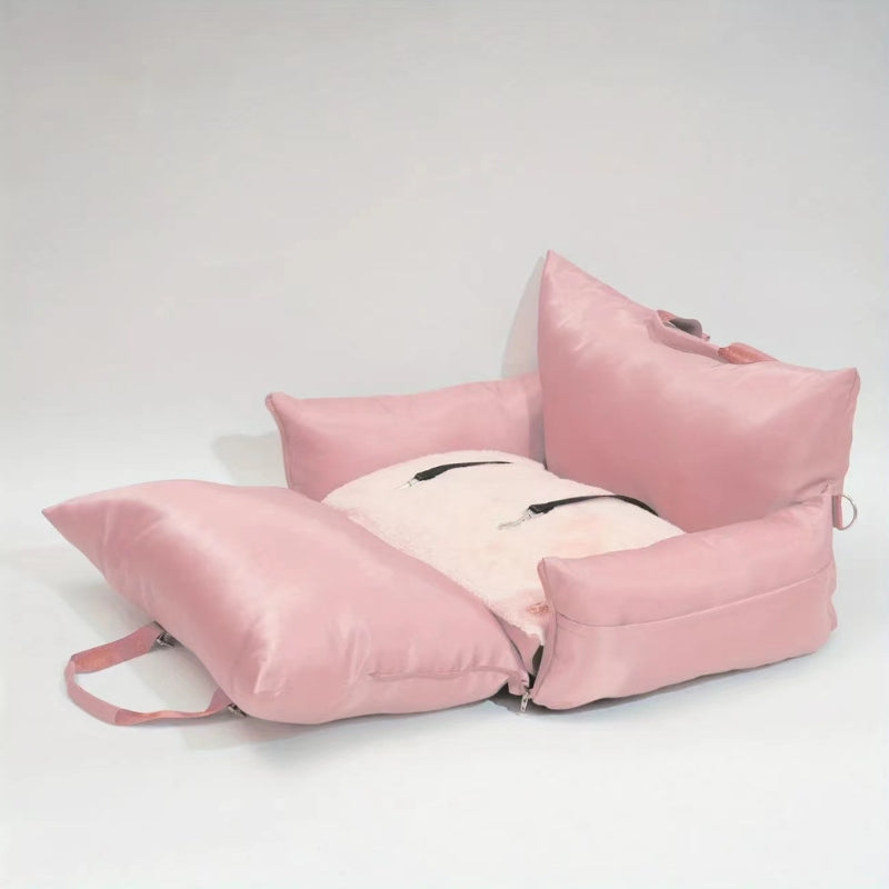 Vibrant Waterproof Large Dog Car Seat Large Two-Row Cherry Blossom