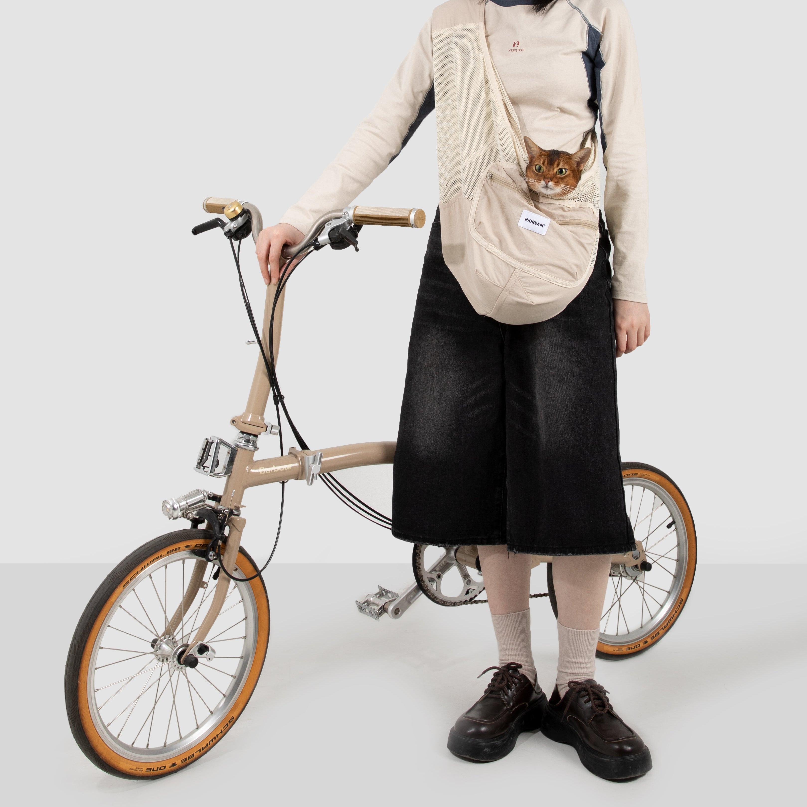 Borsa fodera pet trasparente UrbanTrail - Carrello per viaggio, design in rete con tasca