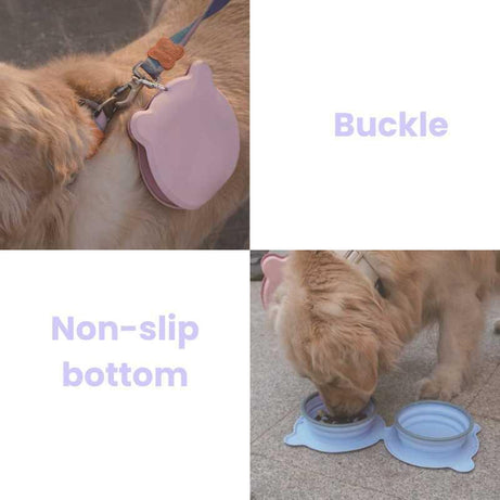 2-in-1 Portable and Collapsible Travel Dog Water Bowl