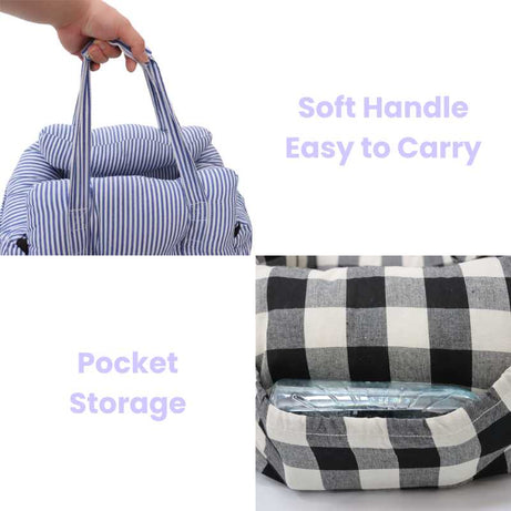 Copilot Dog Car Seat Soft Handle Easy Carry & Pocket Storage