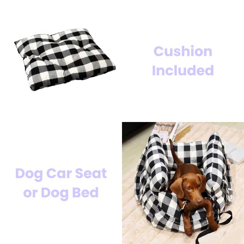 Copilot Dog Car Seat Cushion Included, Converts to Dog Bed for Multi-Purpose Use