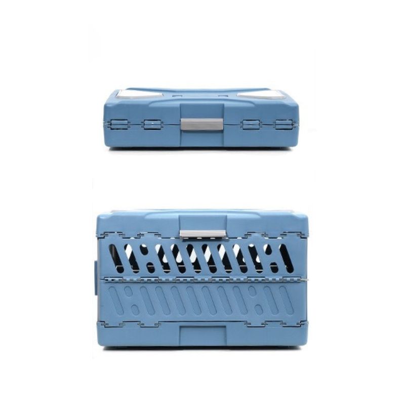 Collapsible Pet Travel Crate for Cats and Small Dogs Large Blue