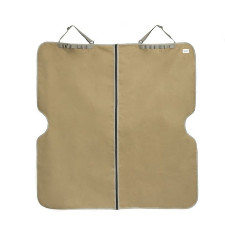 UrbanTrail Multifunctional Dog Car Seat Protector - Beige Waterproof Cover with Adjustable Straps for Pet Travel Safety