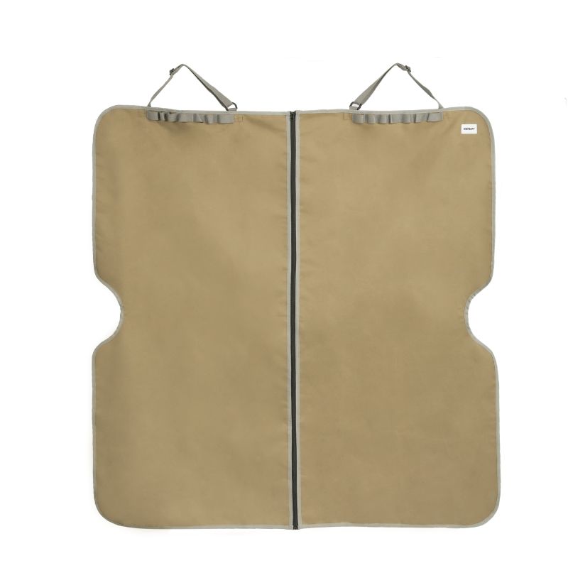 UrbanTrail Multifunctional Dog Car Seat Protector - Beige Waterproof Cover with Adjustable Straps for Pet Travel Safety