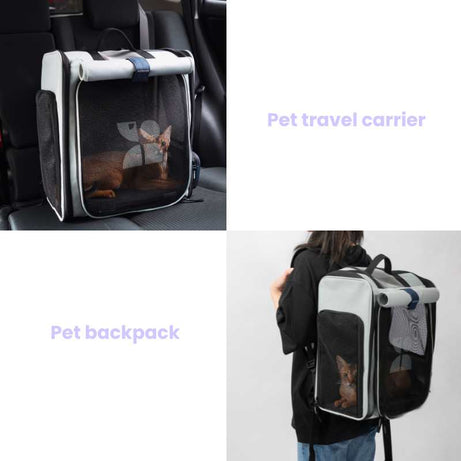 Expandable Pet Carrier Backpack & Pet Tent 2-in-One