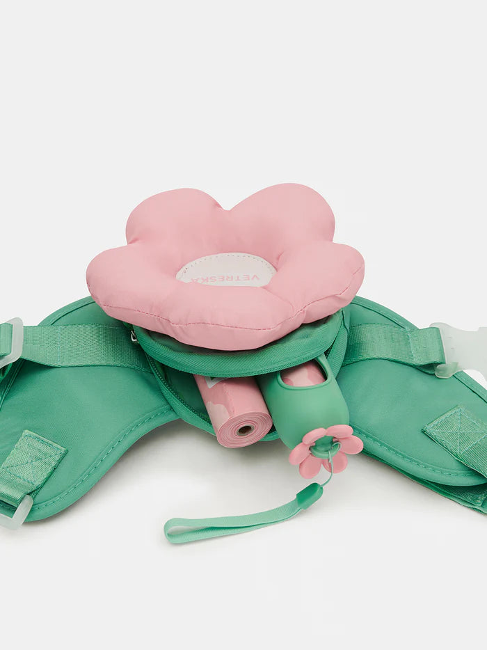 Vetreska Flora Dog Harness with backpack & Collar & Lead 3-in-One Set
