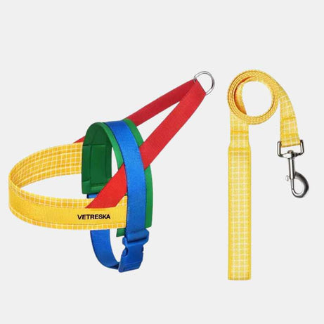 Vetreska Chroma Dog Harness Walking Sets Yellow Walking Set