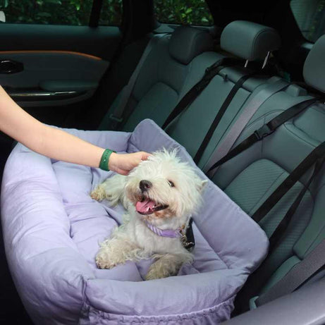 Luxury Large Dog Car Bed Light Purple
