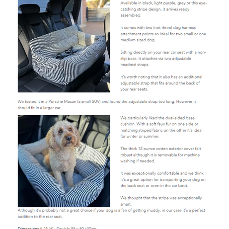 Luxury Large Dog Car Bed