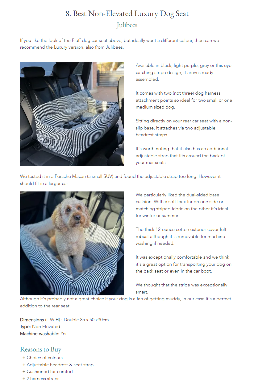Luxury Large Dog Car Bed