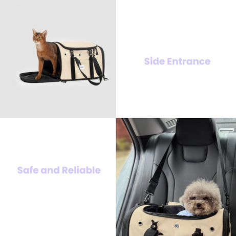 UrbanTrail foldable pet airline travel carrier with side entrance, safe and reliable for car and air travel