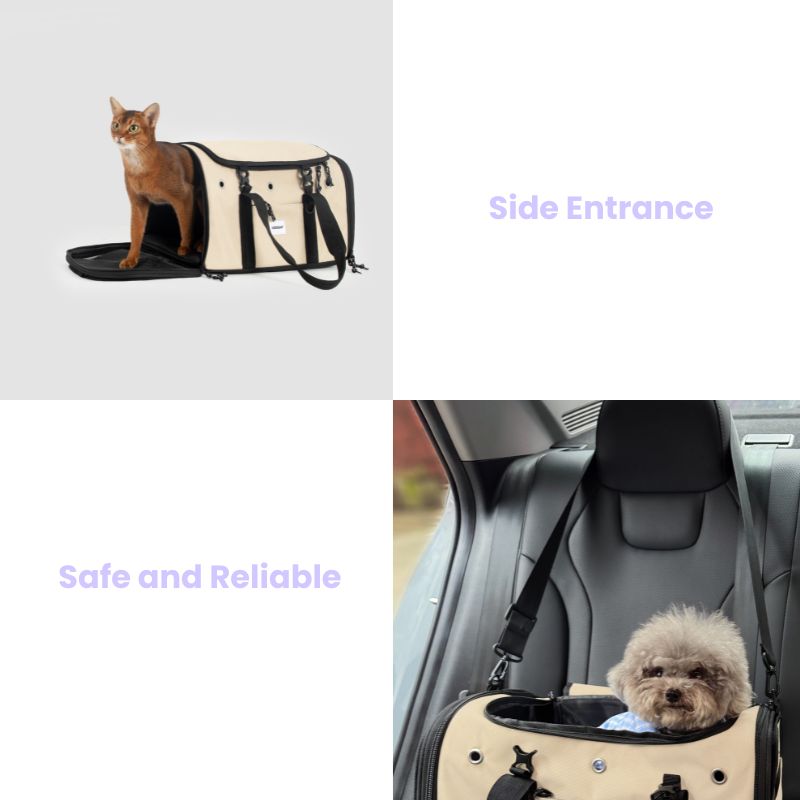 UrbanTrail foldable pet airline travel carrier with side entrance, safe and reliable for car and air travel