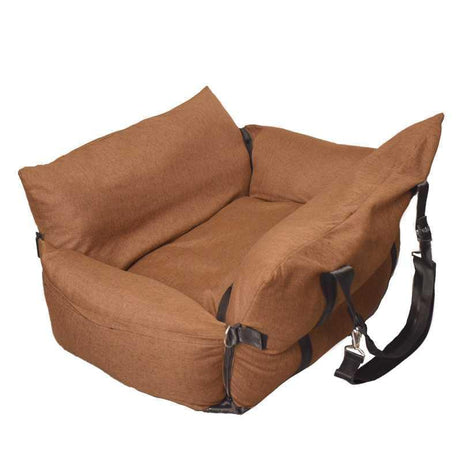Premium Large Dog Car Seat Brown