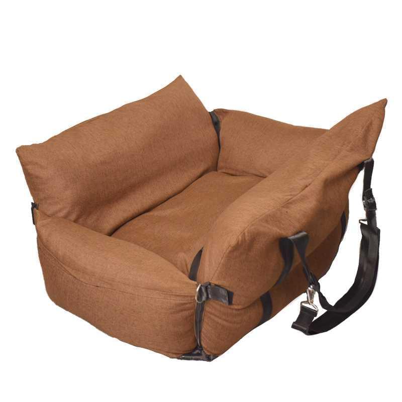 Premium Large Dog Car Seat Brown