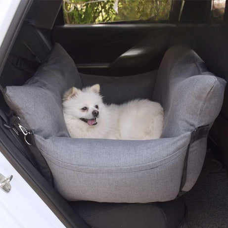 Premium Large Dog Car Seat Grey