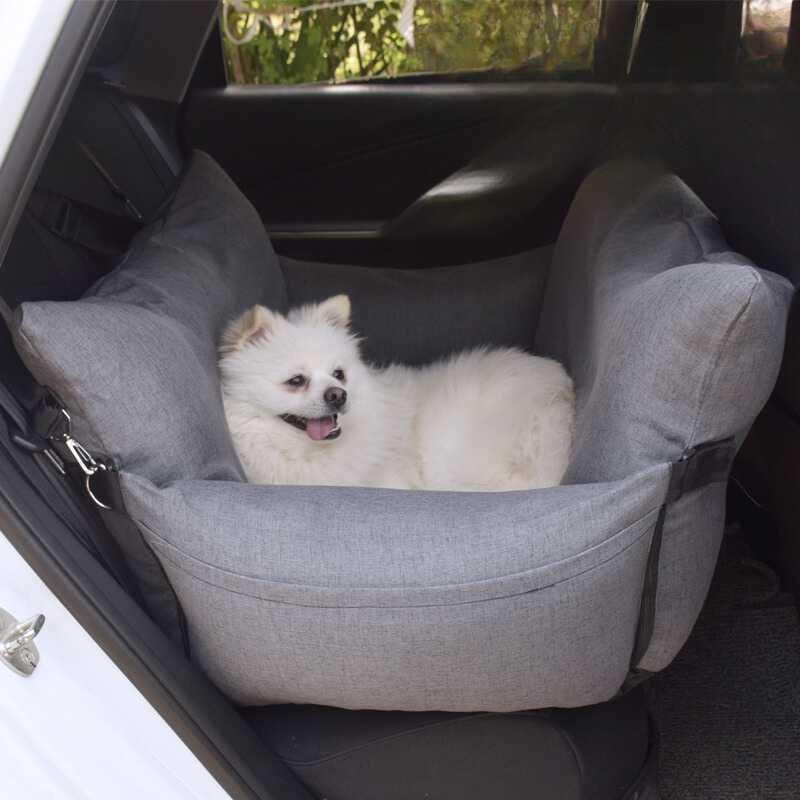 Premium Large Dog Car Seat Grey