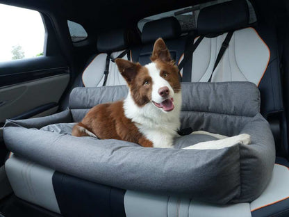 Ultrasoft dog car seat-XL Grey