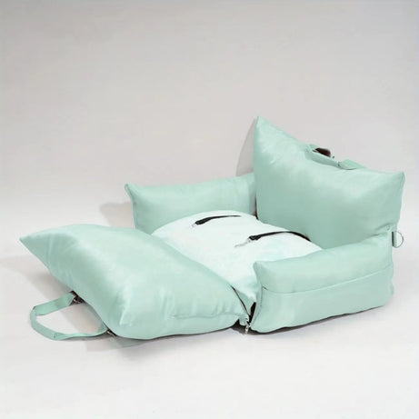 Vibrant Waterproof Large Dog Car Seat Large Two-Row Mint Green
