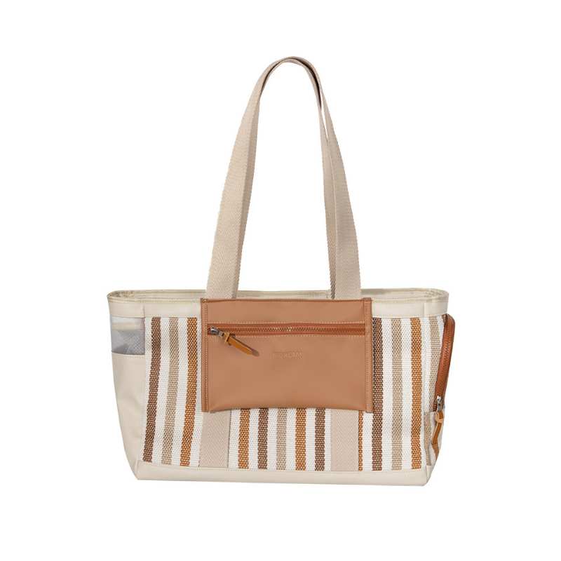 Vintage Travel Pet Carrier Bag - almond