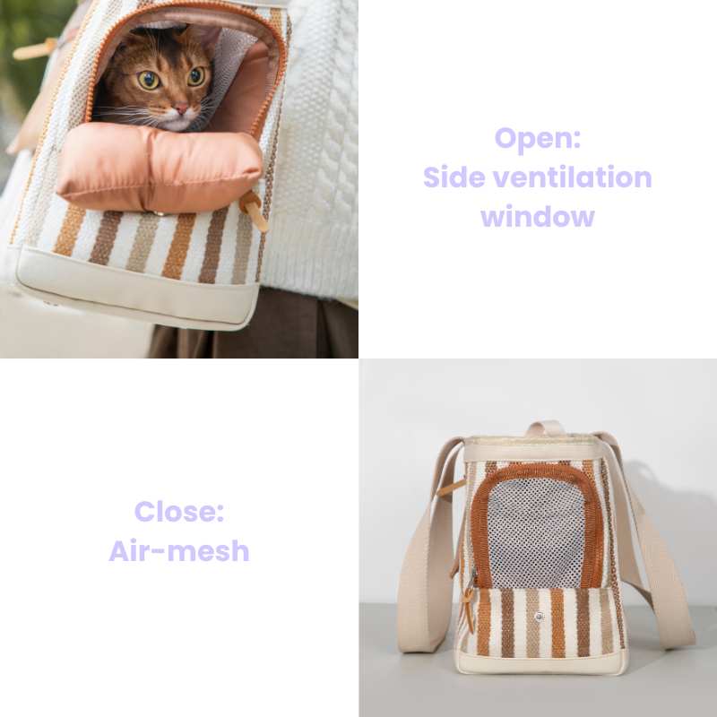 Vintage Travel Pet Carrier Bag -feature