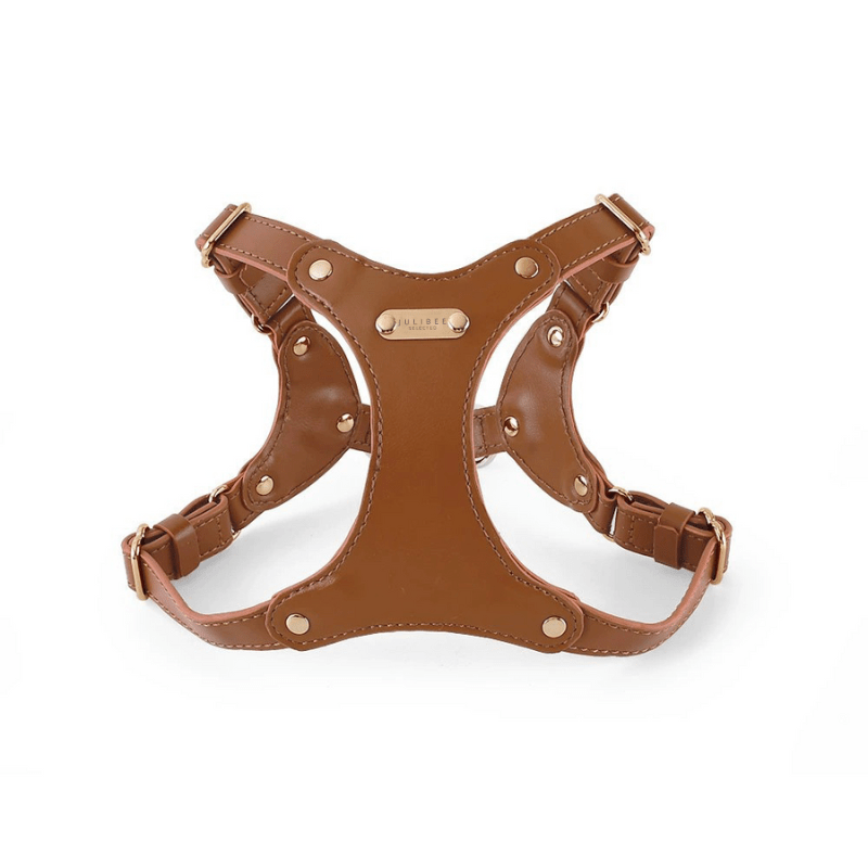 Hoop Vegan Leather Dog Harness Kit Harness Brown