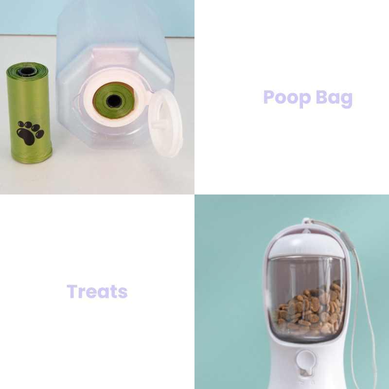 3-in-one Portable Dog Water Bottle