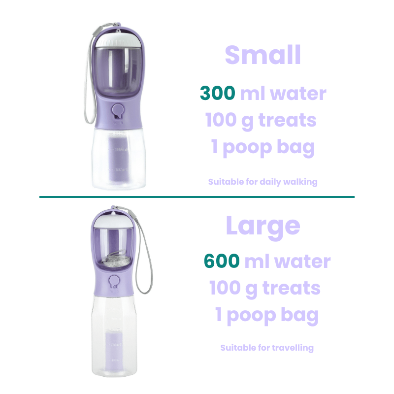 3-in-one Portable Dog Water Bottle