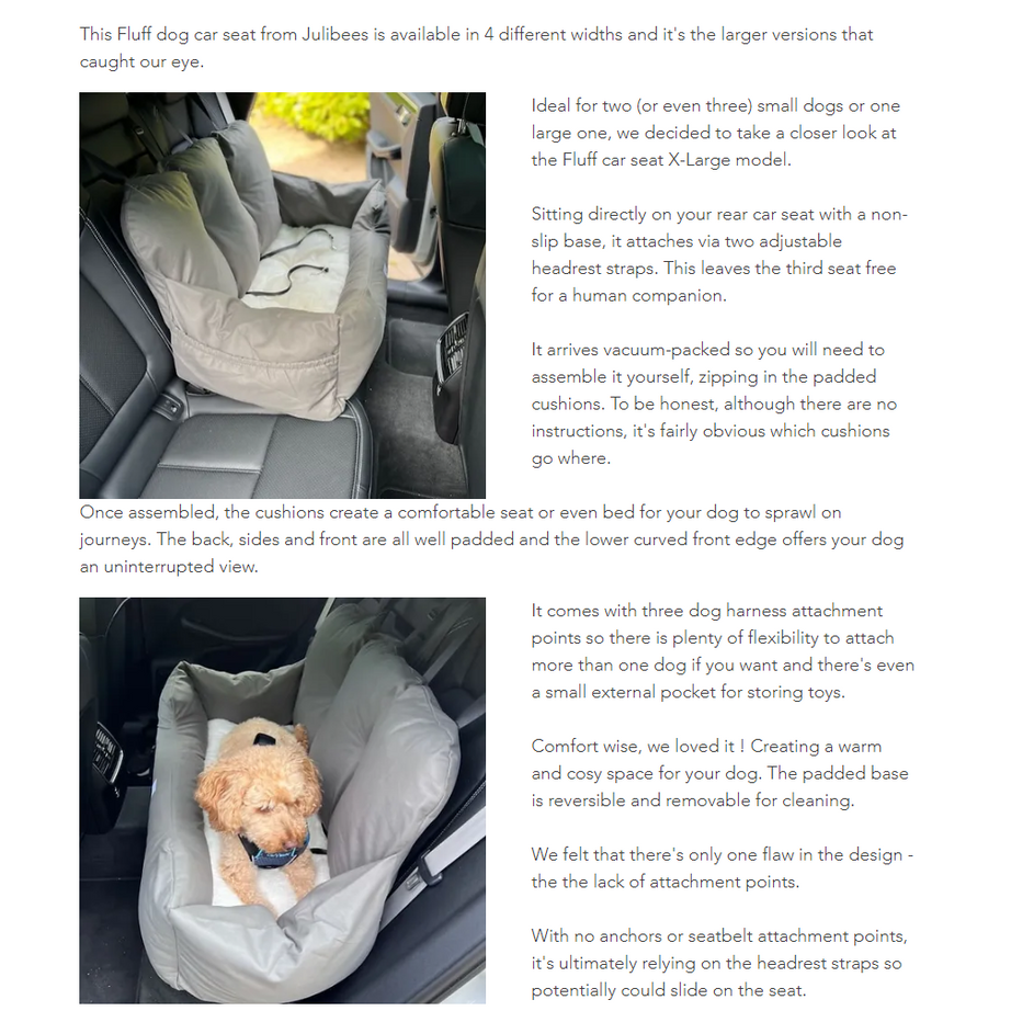 Fluff Dog Car Seat